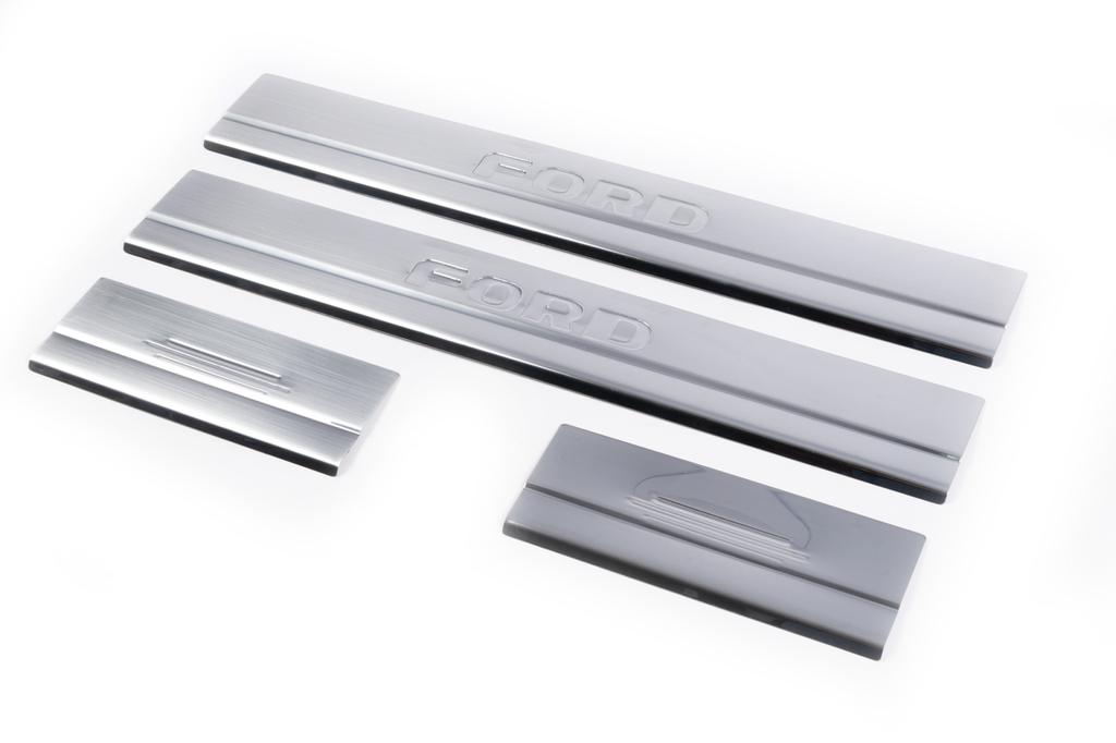 Door Sills Carmos V1 (4 Pcs, Stainless Steel) for Ford Kuga 2008-2013