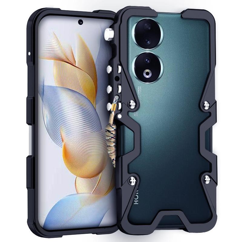 Voor Honor 60/60 SE/70 5G/80 5G/90/100 5G Hoesje Aluminiumlegering Metaal Anti-val Telefoonhoesje