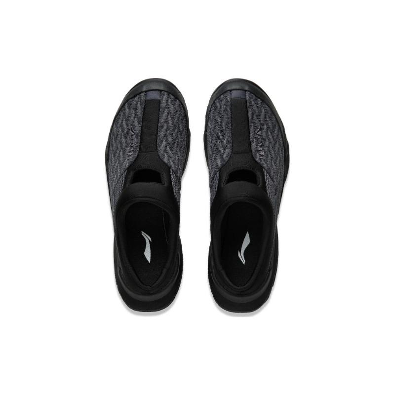 Li Ning Cf Series Hiking Slipper Comfortable Versatile Shock Absorbing Durable Low Top Casual Shoes Unisex Sneaker Black AGLU177-2