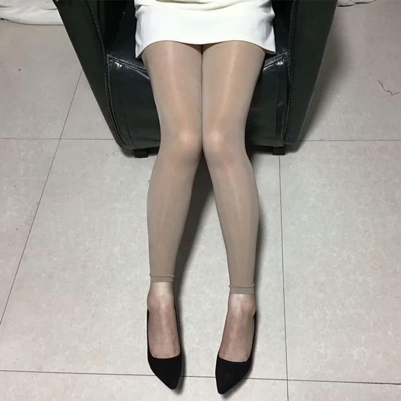 Solide Rossöl Damen Sexy Halbtransparente Strumpfhose Ultra Weiche Glänzende Strümpfe Für Den Täglichen Gebrauch Hoher Bundformender Oberteil Mit Füßen Strumpfhose One Size gray