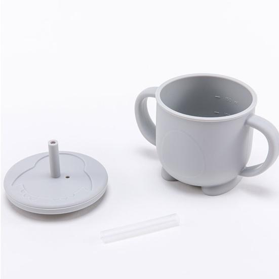 200ML Straw Cup Unbreakable Leakproof Silicone Anti-rupture Toddler Sippy Bottle Kids