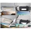 JEYODA Car Tissue Case Car Sun Visor Tissue Headrest Armrest Dashboard PU Leather Hanging (Black)