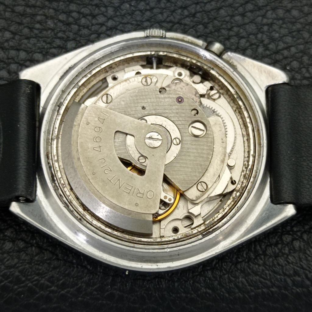 VINTAGE ORIENT AUTOMATIC 46941 JAPAN MENS BLUE COLOR DIAL WATCH a700671-5 R204-a700671