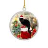 2D Black Cat Christmas Pendant Cartoon Vibrant Black Cat Christmas Ornaments  New Year