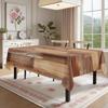 Wood Grain Rectangle Tablecloth for Table Decor Kitchen Dining Patio Waterproof Reusable Tablecloth for Table Party Picnic