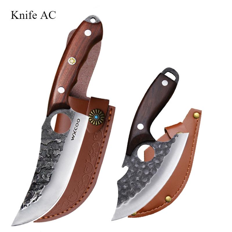 Three-piece Slaughter Knife Boning Knife Hammer Carving Knife Hand-forged Multi-function Cutlass Professional Chef's Knife