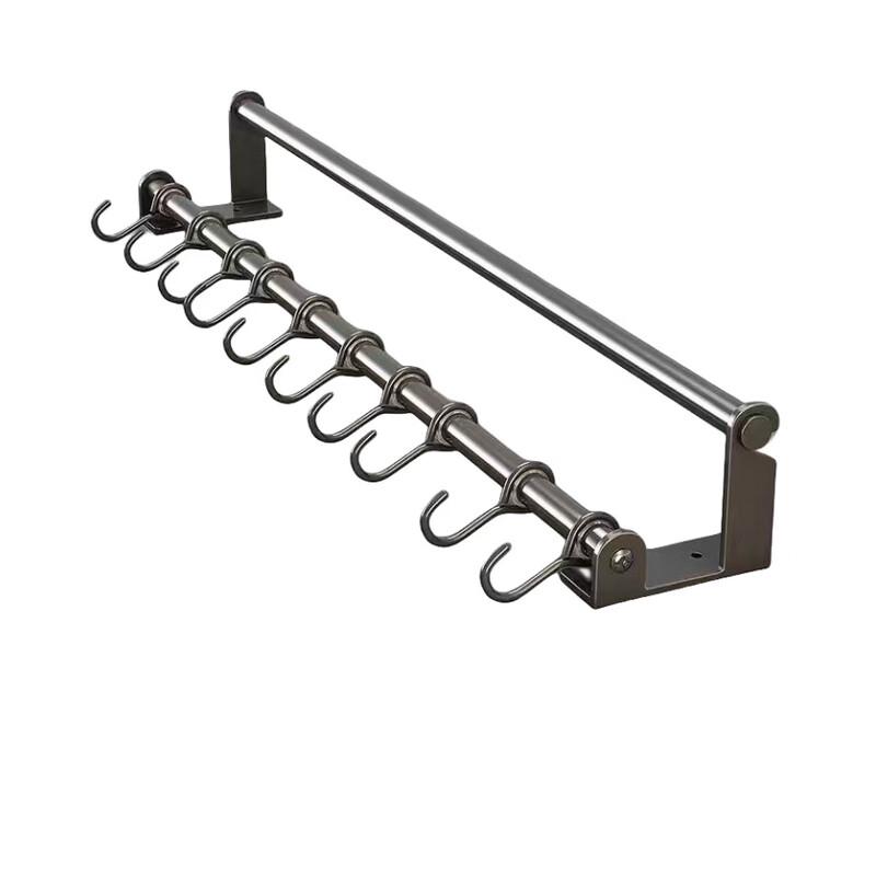 No-Drill Stainless Steel Kitchen Hook Rack