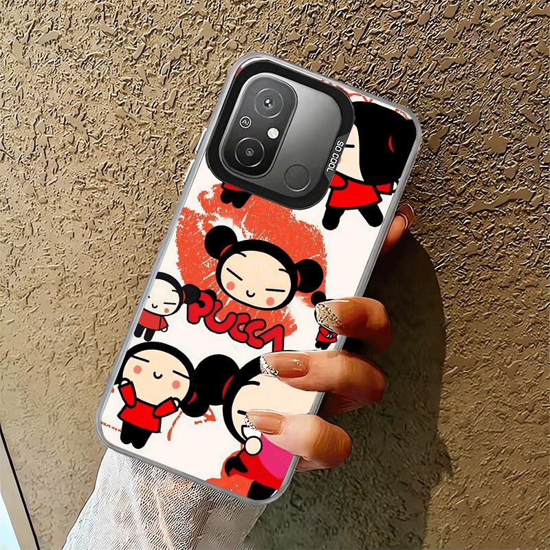Cartoon Cute Pucca Garu Shockproof Phone Case for Xiaomi Poco X7 X6 X5 X3 Pro F7 Ultra M8 Redmi 15C 15 14C 13C 12C 10C 13 12 10