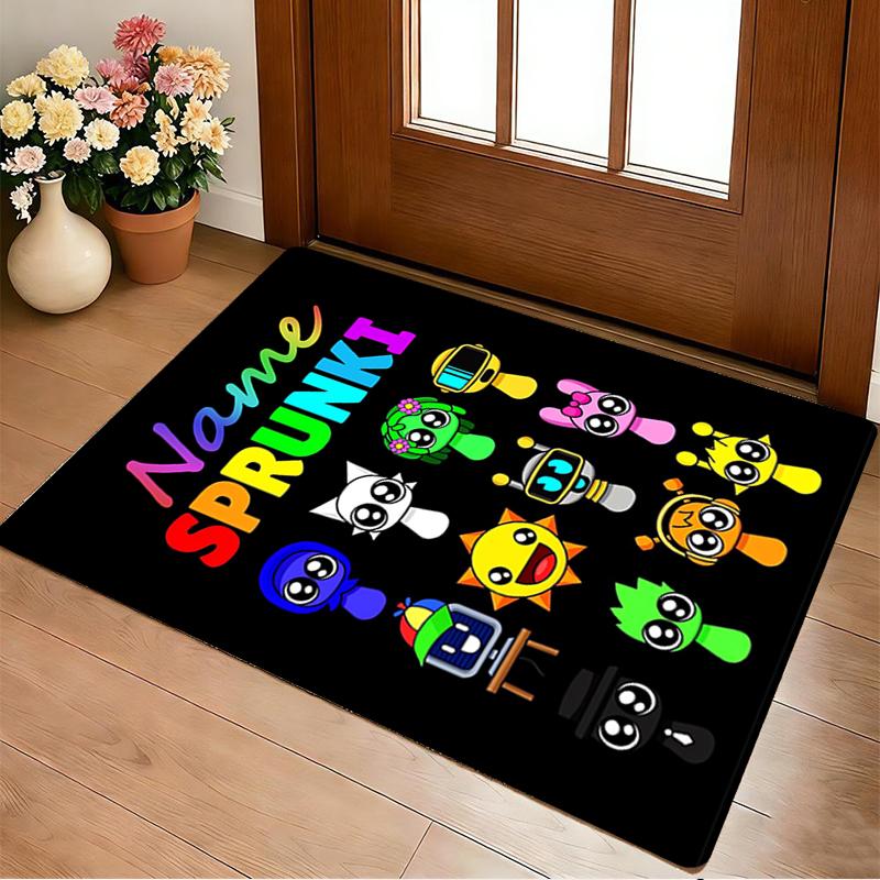 Custom Name Colorful Faces Living Room Non-Slip Area Rug Soft Carpet for Bedroom Kids Playroom Sofa Office Home Decor Doormat