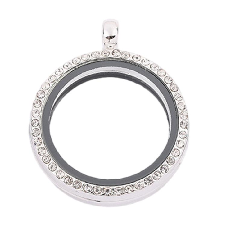Magnetic Closure Photo Locket Jewelry Crystals Accent Scratch Resistant Surfaces for Daily Use
