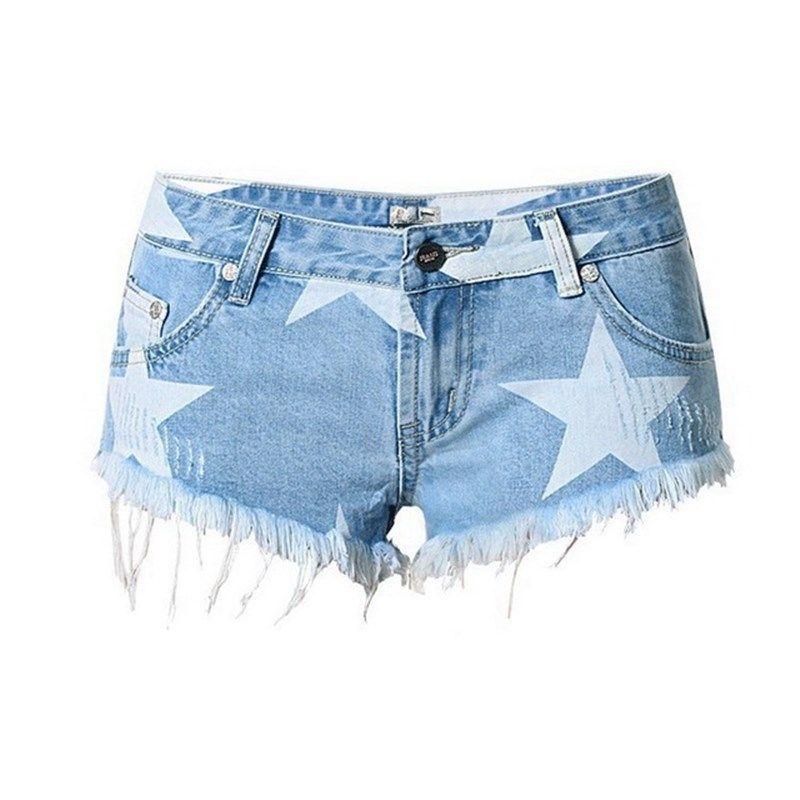 

Waist Hole Ripped Shorts Casual Denim Shorts Lady Hotpants