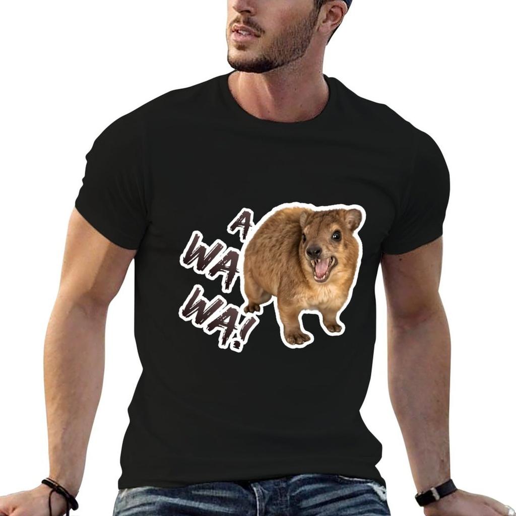 Awawa Angry Screaming Hyrax Meme Cute Funny TShirt AntiPilling Casual TShirt
