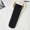 10 Pairs Women Mid Length Socks Trendy Versatile Black White Solid Colors Soft Comfortable Lightweight Breathable Casual Socks