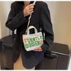 Letter Canvas Bag Diagonal Cross Small Bag New Casual Ins Versatile Mobile Shoulder Bag