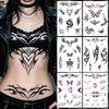 Dämon Liebesherz Punk Stil Tattoo Aufkleber Totem Schmetterling Temporäres Tattoo Männer Frauen
