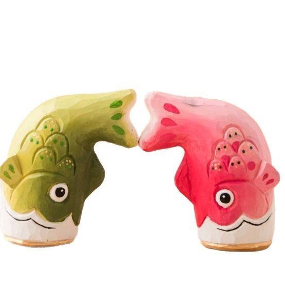 Modern Minimalist Wooden Fish Decor Gift For Home Office Celebration