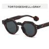 Rivets Decoration Sun Glasses for Men Round Shape Anti-reflective Sunglasses Women Travelling Driving Men Sunglass