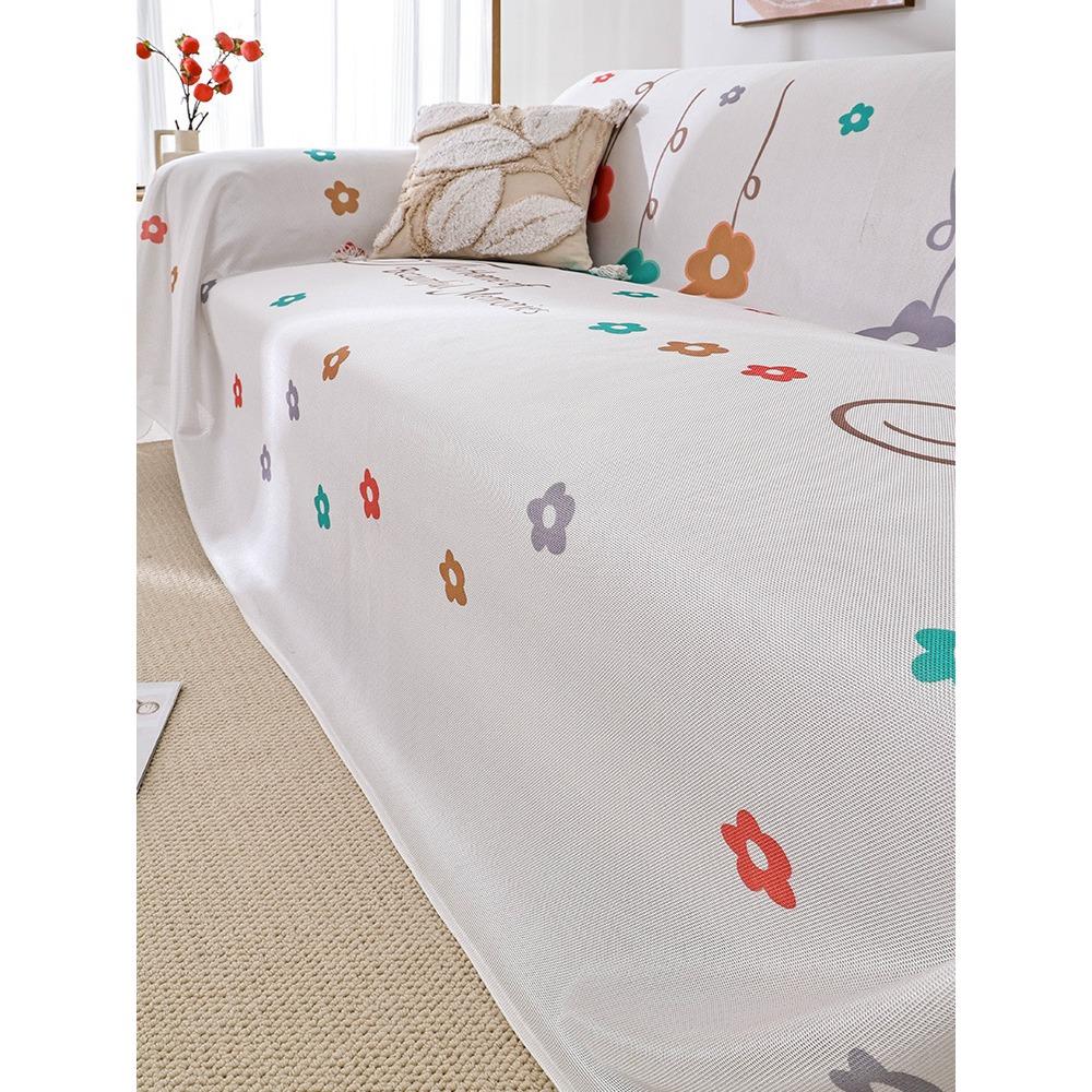 Summer New Sofa Cover Cloth Ice Silk Sofa Towel Full Covered Seat Cushion for Summer Non-Slip Backrest Towel Cover