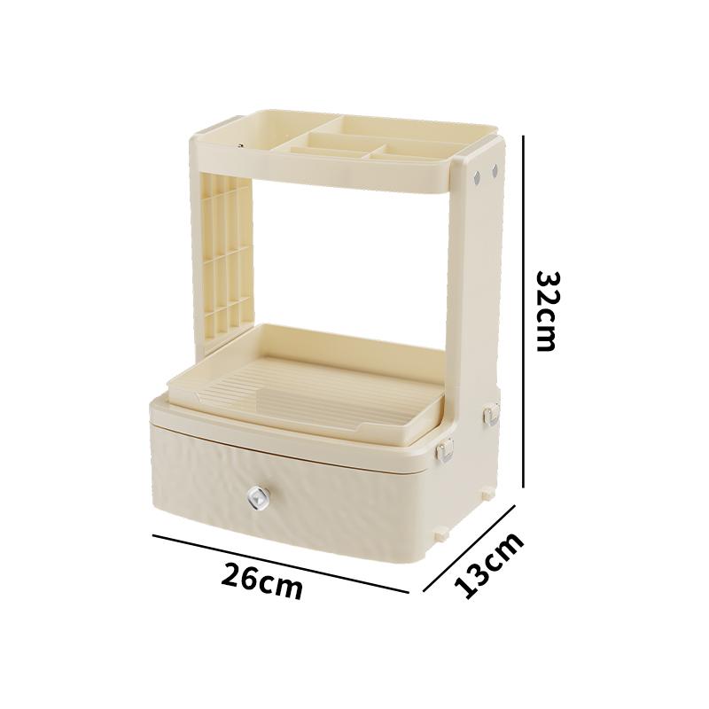 Multi-layer Drawer-type Cosmetics Organizer Makeup Storage Box Dressing Table Dustproof Lipstick Powder Heightened Storage Racks