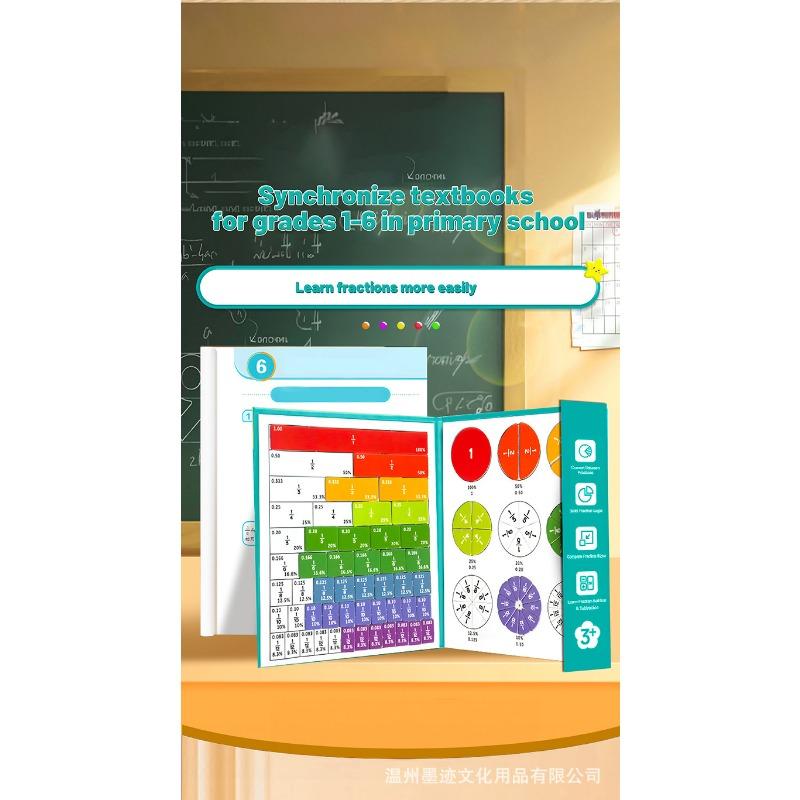 Magnetic Fraction Learning Educational Toy Primary Math Demonstration Tool For Kids