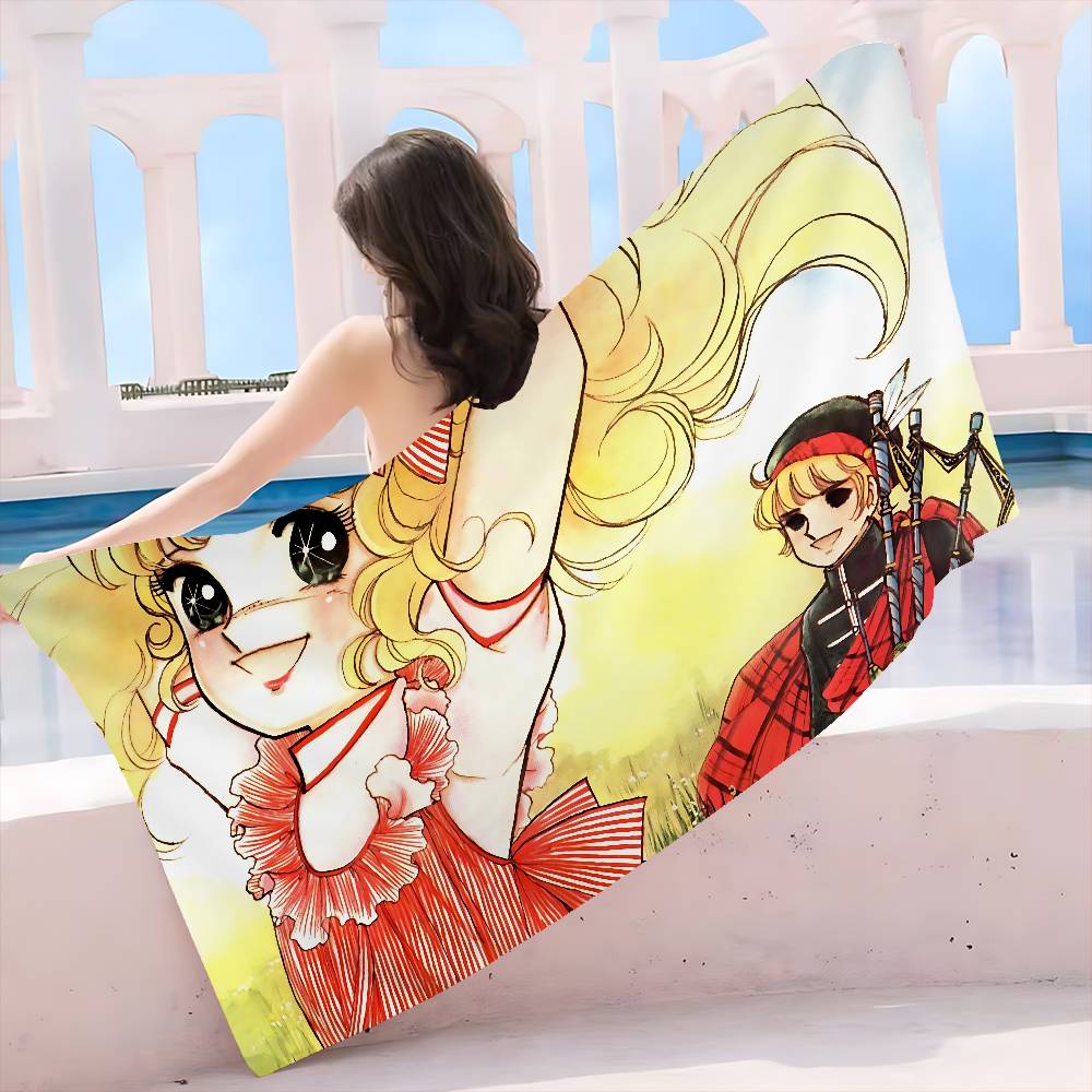 

Cartoon Women s Candy Candy Microfiber Beach Towel Absorbent Quick Dry Soft Yoga Swimming Resort Mountain Climbing Towel W40*H60(CM)
