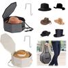 Stackable Hat Storage Box With Carry Handles Portable Hat Bag Cowboy Hat Organizer  For Cowboy Caps