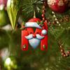 26 Letters Christmas Ornaments Personalized Santa Claus Monogram Initial Letter Xmas Tree Pendant for Tree DIY Craft Home Decor