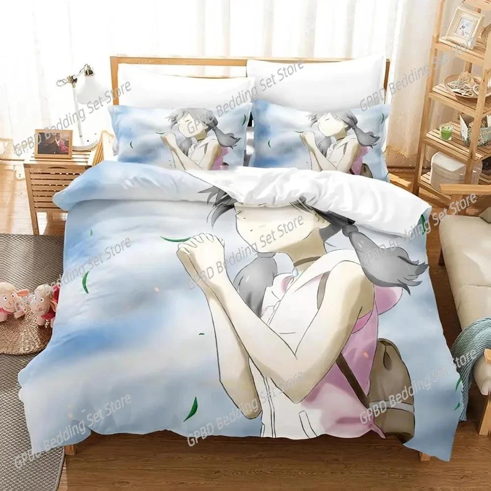 Comforter Anime Weathering With You Bedding Set 3D Printed Suitable For Bedroom Kids Home Textile