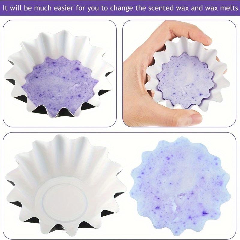 100pcs Wax Melt Liners Reusable Wax Warmer Leakproof Candle Warmer Liners Wax Tray for Scented Wax, Electric Wax Warmers Pluggable Wax Melter
