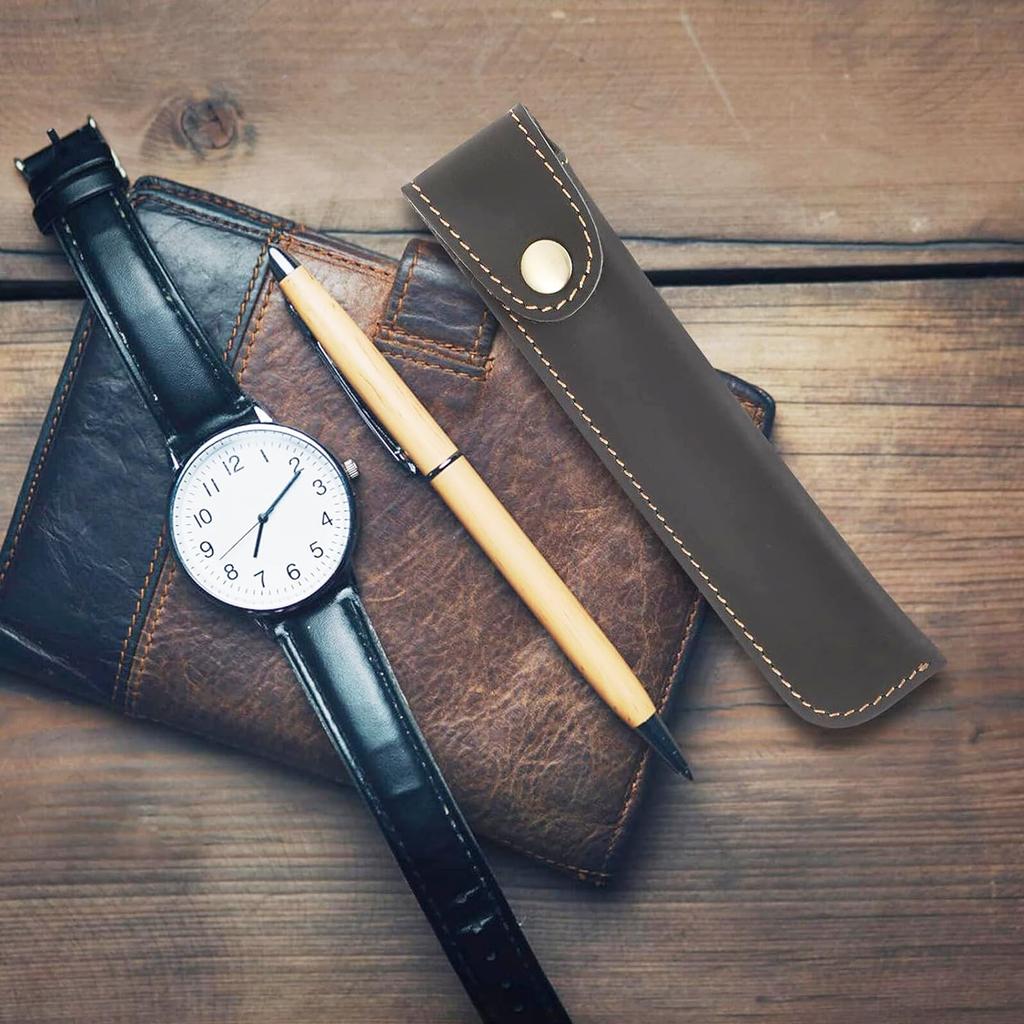 Leather Pencil Pencil Pencil Slim Leather Pen Leather Pencil Pencil Single Pen Case Genuine Leather Pencil Stylish Slim Leather Pen Case Case, Case,