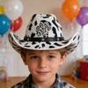 Comfortable Western Cowboy Cap for Boys and Girls with Stud Detail and Breathable Fabric for Daily Wear and Theme Party