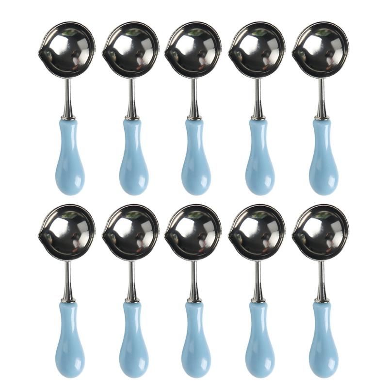 10 Pcs Wax Seal Spoon Wax Sealing Stamp Melting Spoon Craft Supplies for Sealing Wax Stamp Envelope Party Invitations