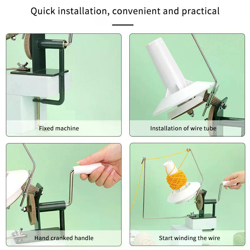 Hand Operated Bobbin Winder Fibre Wool Bobbin Winder For DIY Sewing Crochet Hand Tools Manual Swift Wool Bobbin Winder