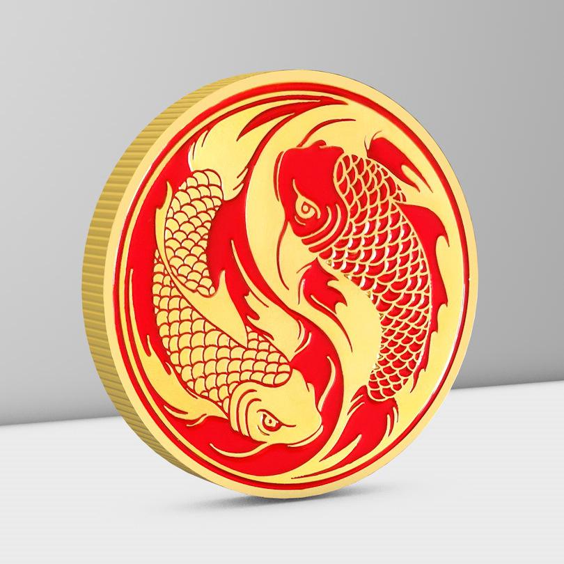 

Tai Chi Eight Trigrams, Koi Creative Coins, China-Chic, Metal Coins, Playing Gadgets, Mascots, Collecting, Sharing Gifts