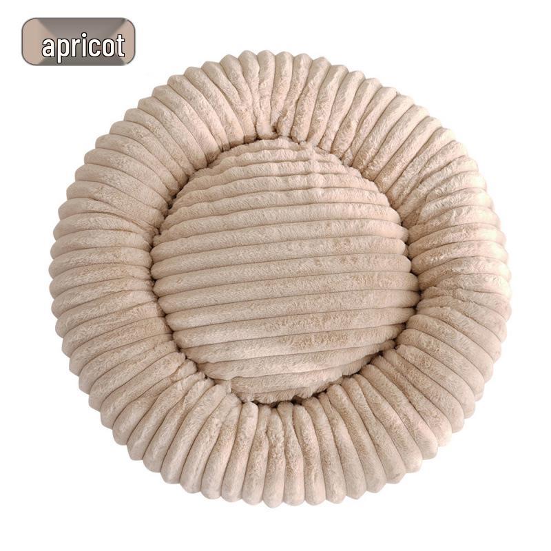 Cross-Border Faux Fur Pet Nest: Warm Round Bed for Dogs & Cats