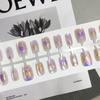 Star Moon Myth Purple Heart 3D Gilded Luxury Wearable Nail Art Patches, 30 Pieces