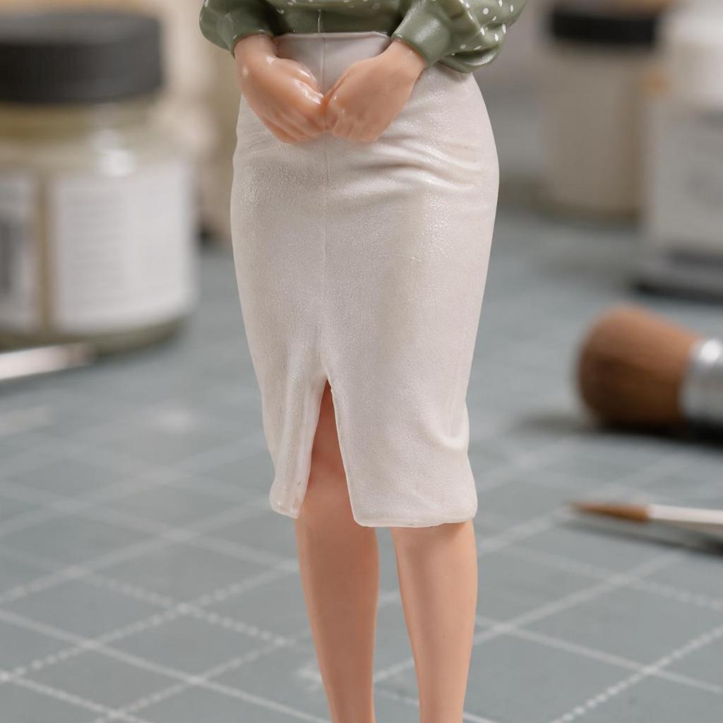 Fashion Model Figurine Spotted Hand-Painted Resin Figurine Ornament Detailed House Decoration Collectible