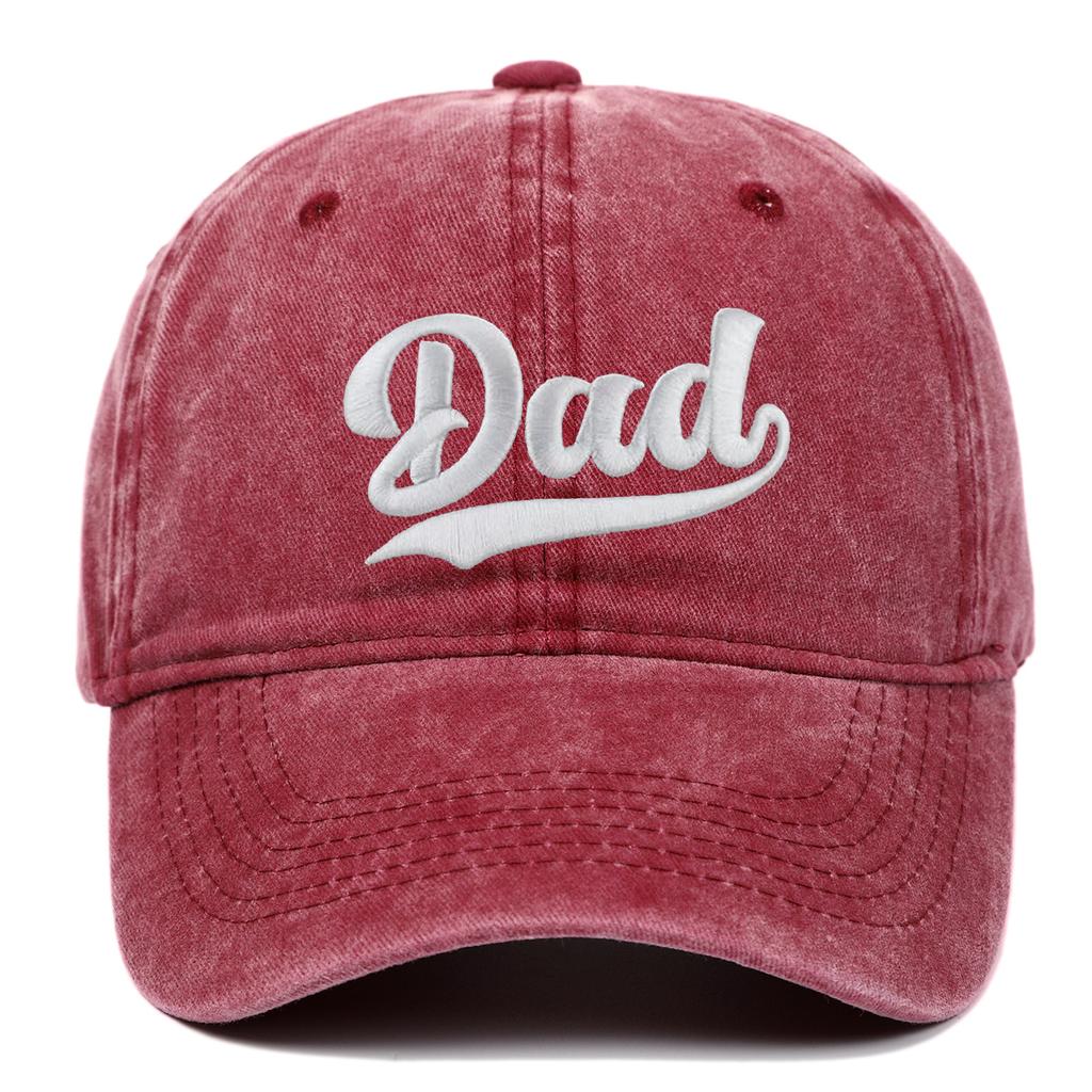 Brev Pappa Mamma Broderad Tvättad Mjuk Topp Basebollkeps Fars Dag Mors Dag Presenthatt