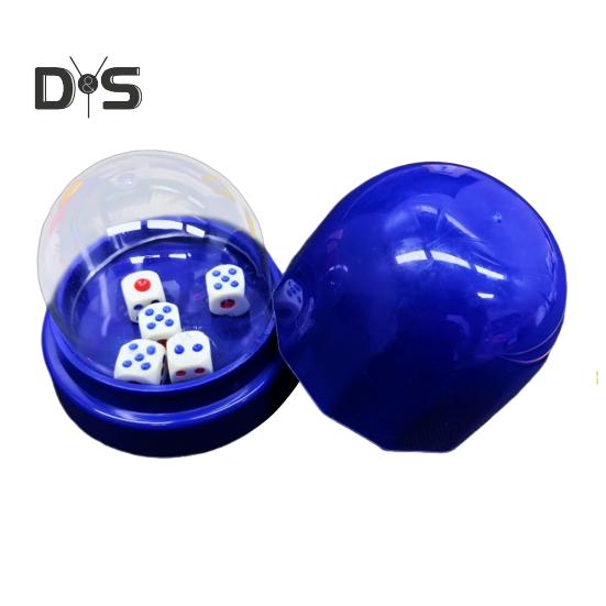1 sada kostkových pohárků s průhledným krytem, 5bodový ruční třepač kostek, dospělí, rodina, noc, bar, párty, hazardní hry, pití, desková hra, kasino vybavení