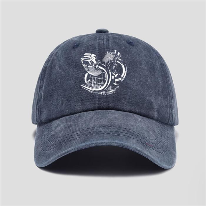 Washed cotton printed Guz motorcycle hat baseball cap men's and women's cap sun hat outdoor sun protection cap