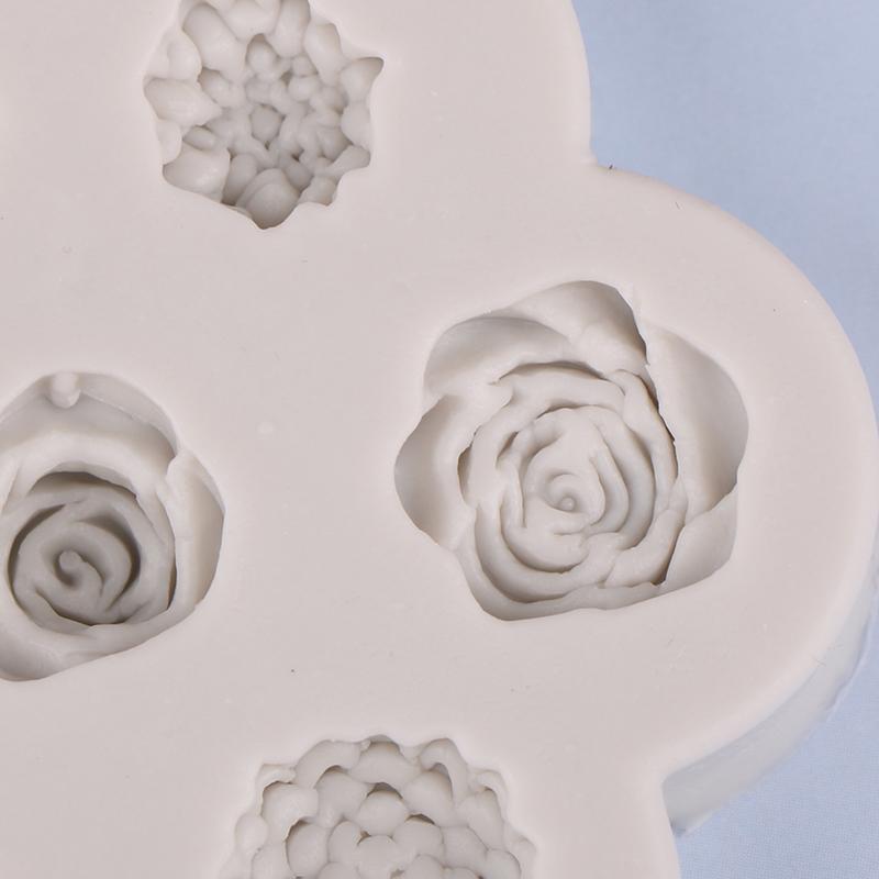 7 In 1 Flower Rose Peony Silicone Mold Diy Flower Aroma Candle Plaster Gypsum Ornaments Handmade Soap Mould