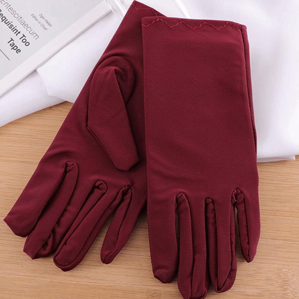 Spandex Pure Color Driving Gloves Sun Protection Mittens Outdoor Sports Gloves Female Gloves