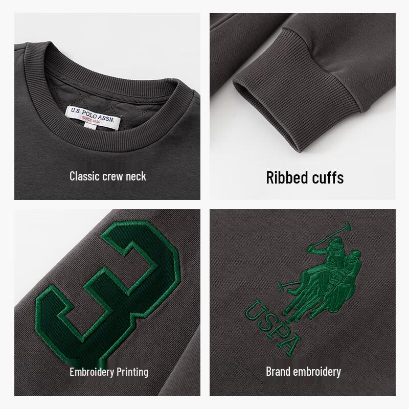 U.S. POLO ASSN. Men's Round Neck Long Sleeve Sweatshirt