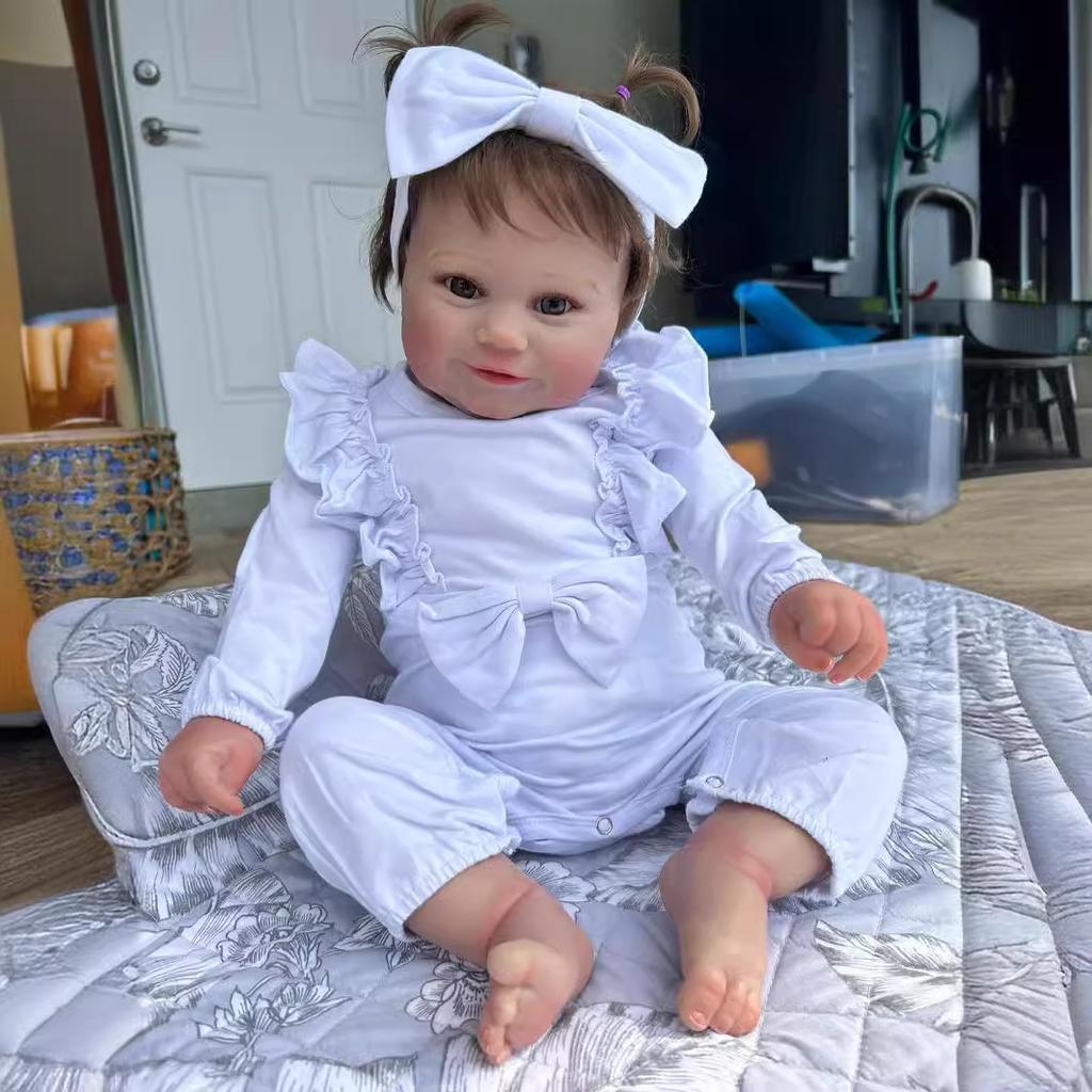 60 cm umelá bábika Toy Meadow Bloodline Viditeľná 3D koža Reborn Baby Bábika Realistické zakorenené vlásky Dievčatá Darček pre deti Hračka
