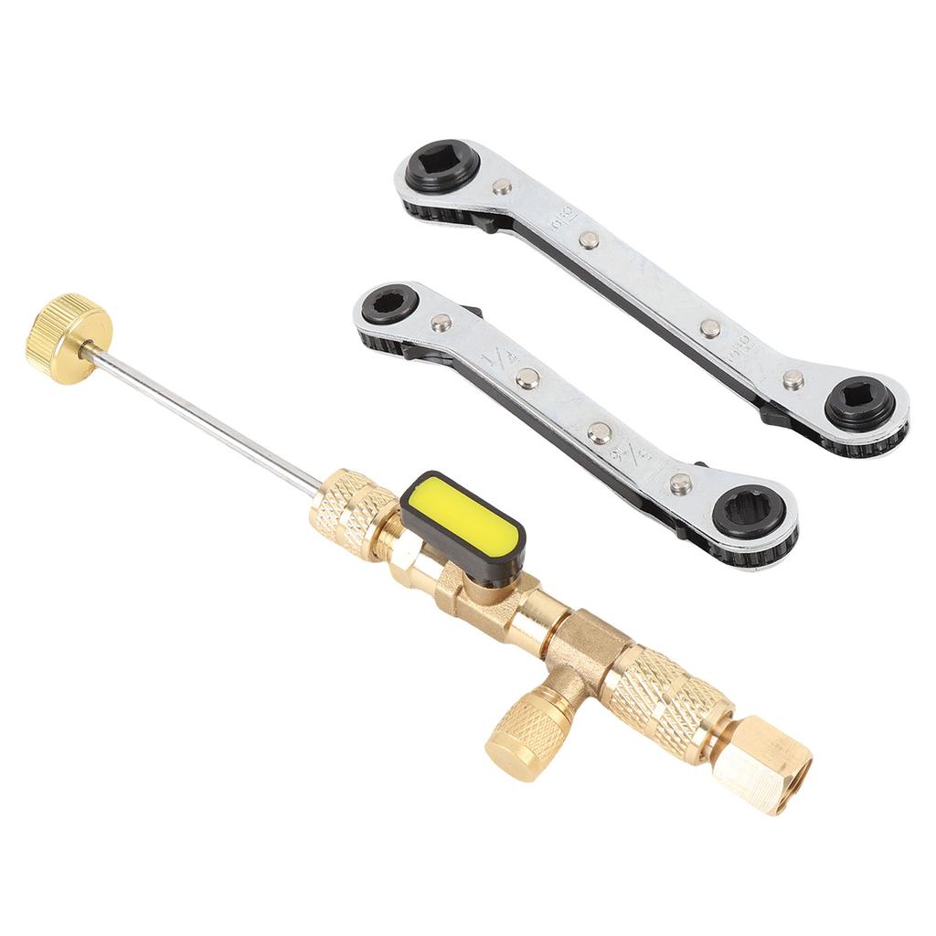 Valve Core Remover Installer and HVAC Service Wrench Set SAE 1 4in 5 16in Interface Valve Core Removal Installation Tool