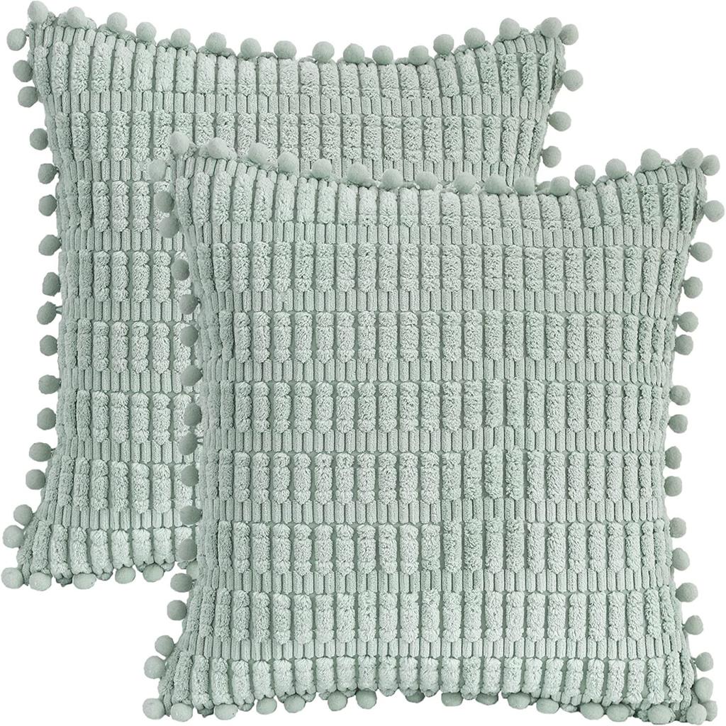 Pelzkugel Kissen Einfarbig Plüsch Kissenbezug Cord Büro Kissen Sofakissen Heimdekoration