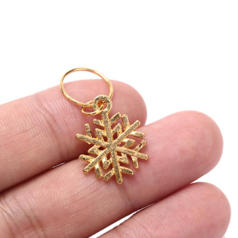 10/20/50/60/100Pcs Metal African Hair Rings Beads Cuffs Tubes Charms Dreadlock Rings clips braid spiral braid hair extension