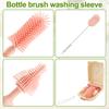Flaschenbürsten-Set Tragbares Babyflaschen-Reinigungsset Trockenständer mit Silikon-Saugerbürste Flaschenreinigungswerkzeug für Zuhause und Reise
