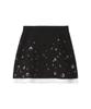 Lily Brown Flower Jewel Mini Skirt LWFS251801BLK0