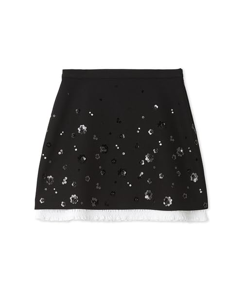 Lily Brown Flower Jewel Mini Skirt LWFS251801BLK0